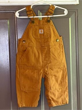 Carhartt Kids Tan Duck Overalls